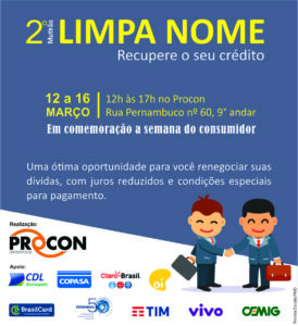 CDL Divinópolis participa da 2ª edição do Mutirão Limpa Nome, realizado pelo PROCON Municipal!