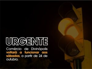 Comércio de Divinópolis voltará a funcionar aos sábados, a partir de 24 de outubro.