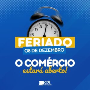Comércio aberto no Feriado