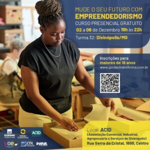CDL Divinópolis é parceira da Gerdau em projeto de capacitação para empreendedores e convida a comunidade para participar